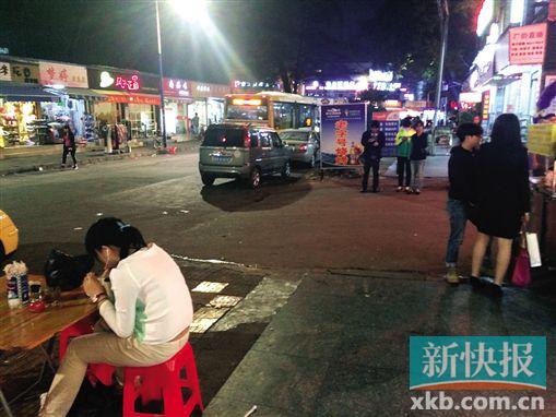 ■熊仪最后出现的位置位于广外北门附近,那里大排档食肆林立。 新快报记者 李辰曦/摄