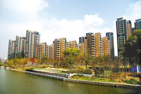 新建成的三水湾安置小区。(谢斌 王岚 摄)