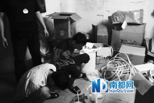 两名犯罪嫌疑人在海珠的制毒厂房被警方抓获。