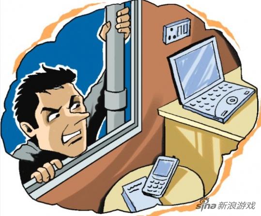 笨賊偷電腦后教人玩網(wǎng)游 不料對方是失主