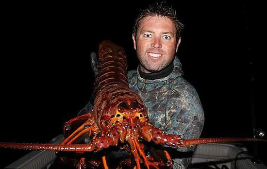 美国男子捕到一只10斤重龙虾 虾龄超70岁(图)