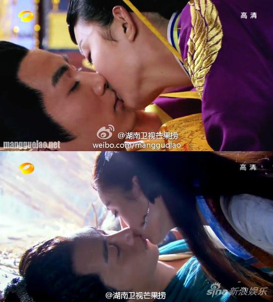 神同步深情一吻