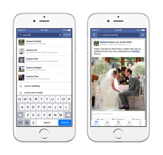 Facebook“图谱搜索”技术将正式登陆iPhone版应用