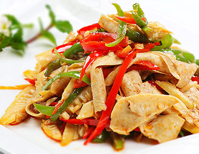 素食推荐:辣椒炒豆皮