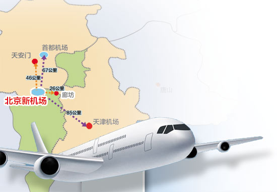 北京新机场获批 距廊坊市中心约26公里