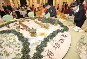 中餐宴会主题摆台技能大赛现场
