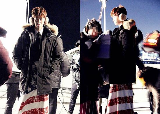 韩星李钟硕保暖有三宝：耳罩毛毯暖宝宝