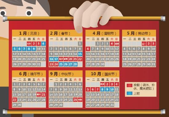 2015年节假日安排发布