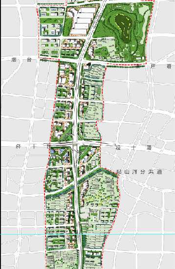 二环西路两侧城市设计公示图—城市设计总平面图。