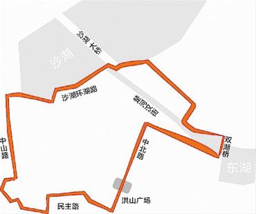 图为:华中金融城规划范围示意图