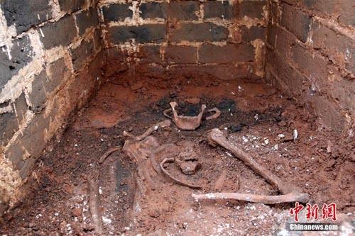 宜昌现明代青砖双室墓 或为夫妻同坟异穴合葬