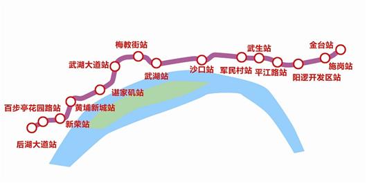 图为:21号线站点示意图