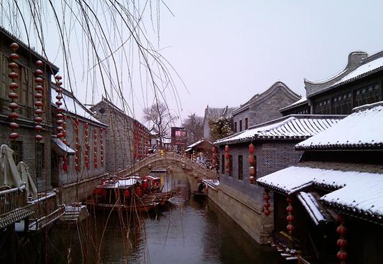 台儿庄古城雪景