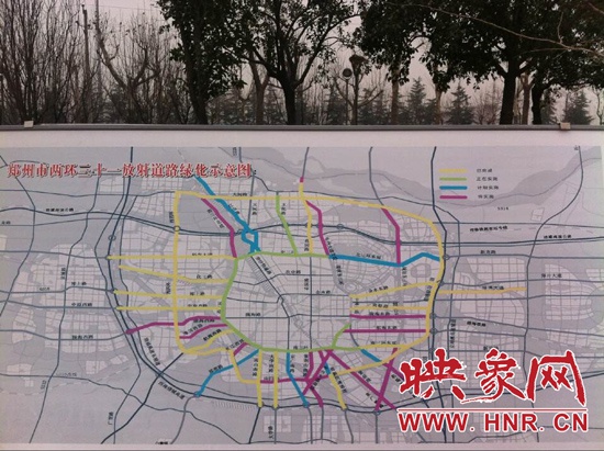 “两环三十一放射”生态廊道示意图 