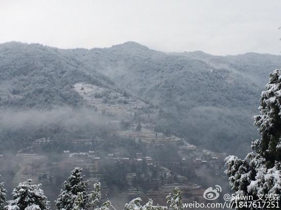 瑞雪兆丰年 四川多地迎来2015年第一场雪