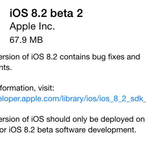 最新测试版iOS 8.2