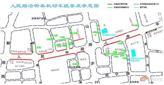 本报讯 昨获悉,崇安区城管局近期将对人民中路非机动车乱停放现象进行集中整治,2月上旬始,人民中路两侧自新生路至解放西路,全长近1公里路段将进入严管模式,部分路段将禁停非机动车辆,违停车辆将被拖离。这是自中山路后,无锡第二条实行非机动车禁停管理的主干道。 人民中路作为中心城区的交通主干道,承担着重要的交通职能。近年来,随着非机动车保有量的增加,非机动车乱停放现象愈演愈烈,严重妨碍了大家的正常出行,影响了城区的交通秩序。 非机动车禁停,并不意味着不能停。目前,人民中路非机动车乱停放现象主要集