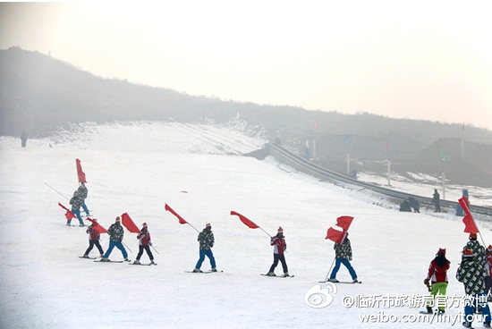 沂水畫廊滑雪場(圖:@臨沂市旅游局)