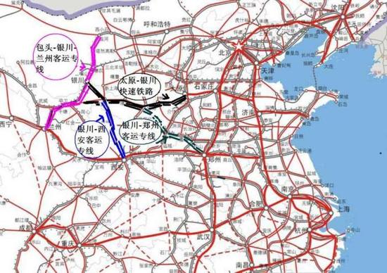宁夏拟建银川至郑州高铁客运专线