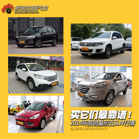 年度销量前五SUV行情
