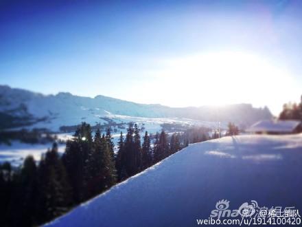 子怡晒出雪景