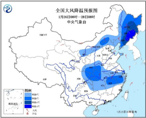 降温预报图