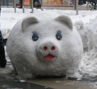 拼创意比智慧 南北方堆雪人大赛