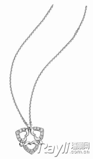 迭变系列18K金镶钻项链／周大福