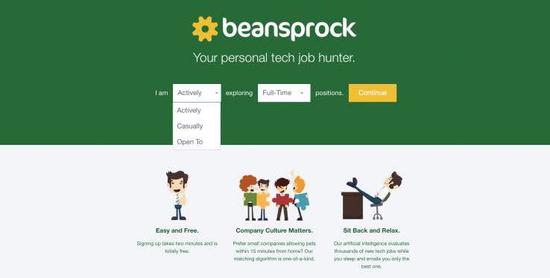 Beansprock:用人工智能助你找到完美工作