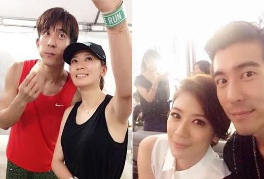 贾静雯修杰楷自拍合影