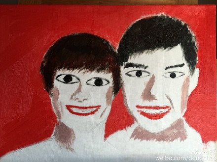 邓超晒出自己作的画