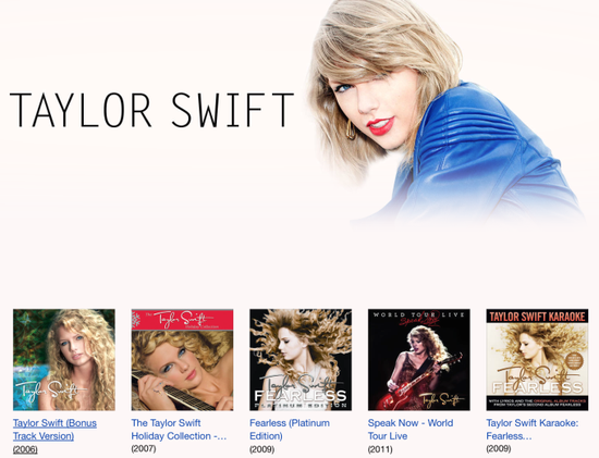 独家协议或成苹果法宝：听Taylor只能来iTunes