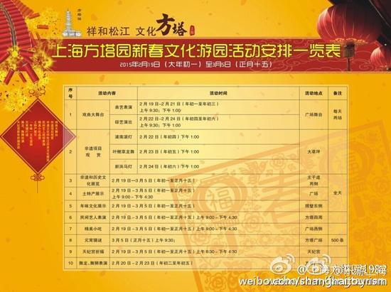 春节怎么约 上海新春游园会