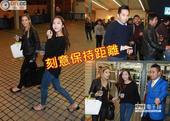 少女时代前成员Jessica，被拍到与友权宁一一同从香港搭船到澳门。