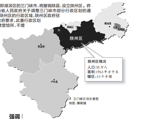 三门峡市行政区划调整获批 撤销陕县设立陕州