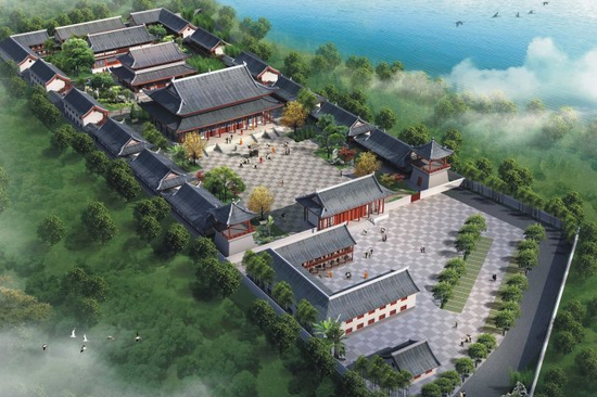 灵山寺重建效果图