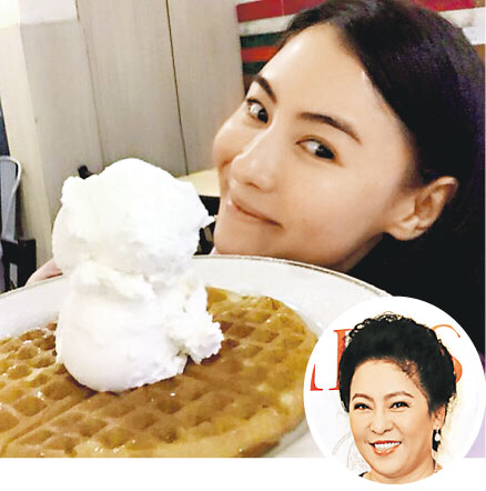 面对向太批评，张柏芝的心情似乎没受影。