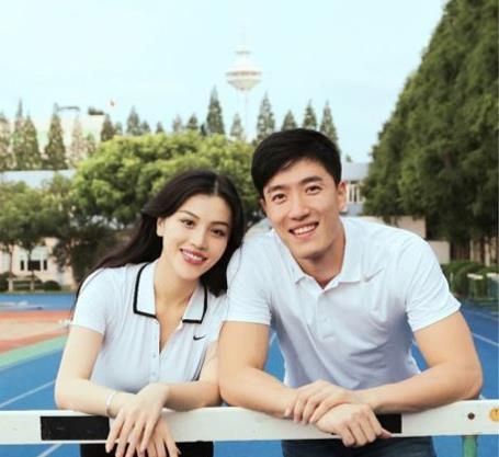 刘翔与妻子葛天。
