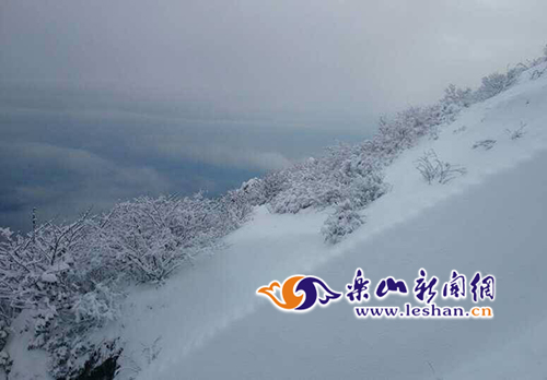 峨眉山通宵下大雪 金顶积雪1尺多厚