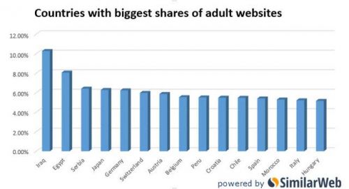 全球色情网站流量来源：伊拉克和埃及贡献最多