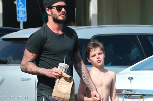 小贝10岁儿子已有肌肉