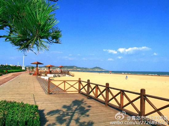 金沙滩（图：@青岛市市北区团委）