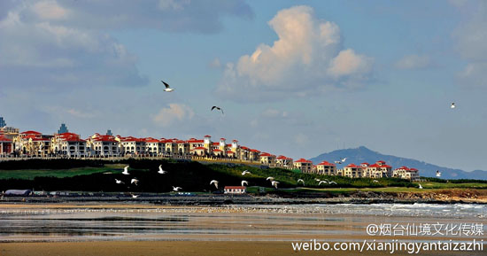 烟台海滩（图：@烟台仙境文化传媒）
