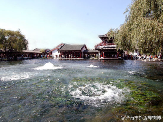 白脉泉（图：@济南市旅游局微博）