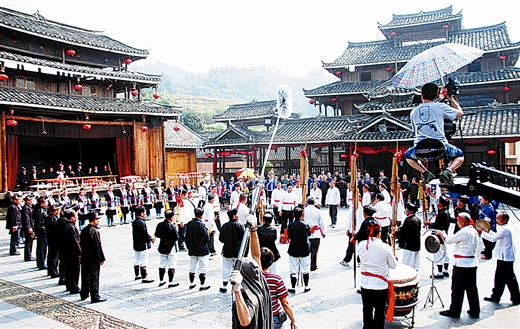 《梦回三江》拍摄现场