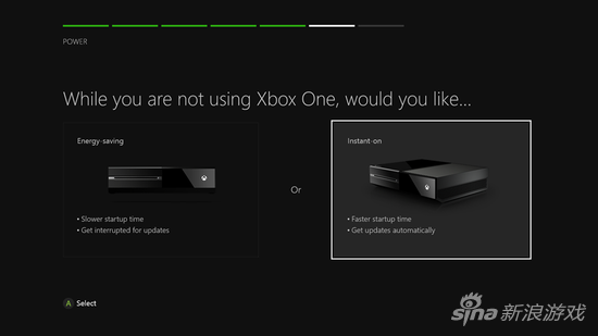 Xbox One对节能选项的说明页