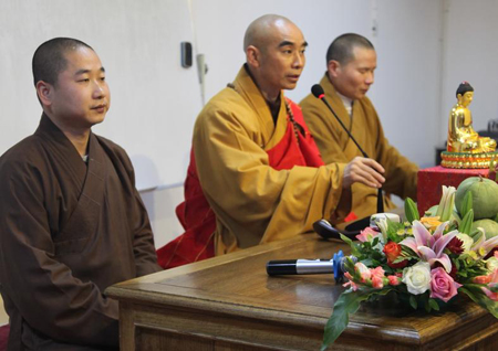 天童禅寺方丈诚信法师作开示