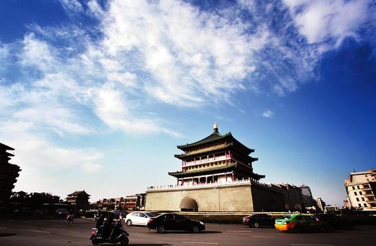 古城西安碧空如洗