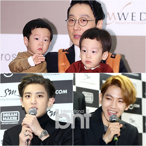 李辉才和双胞胎儿子、EXO 灿烈、伯贤