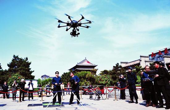 西安最大無人機昨反恐演練